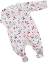 Wikids Hosszú ujjú cipzáros pamut rugi - Nagy katicás - 56