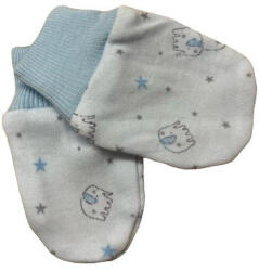 Wikids Karmolás Elleni Pamut Kesztyű - Kék Elefántos