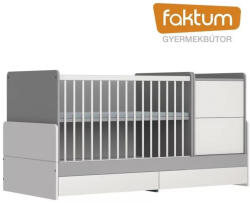 Faktum Alda Classic Kombi babaágy rágásvédővel - Arctic szürke/Magasfényű fehér