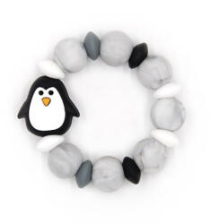 Mimijo Szilikon rágóka állatfigurás - Fekete Pingvin