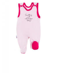 Ewa Pamut Ujjatlan Rugdalózó -Rózsaszín Fehér Csíkos "Something Cute 68