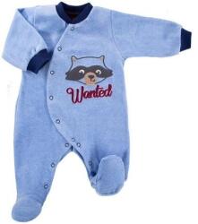 EEVI Plüss hosszú ujjú rugdalozó - Kék / Wanted Mosómaci 74