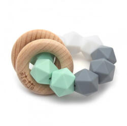 Mimijo Szilikon rágóka és dupla csörgő 2 bükkfa gyűrűs - Claudio