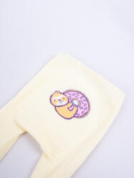 Yo Club! Pamut Harisnyanadrág - Sárga/Rózsaszín Fánkos 80/86