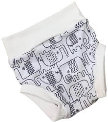 Wikids pamut pelus nadrág - Fehér/Kék Elefántos - 68