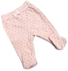 Lafel Plüss bébi nadrág - Rózsaszín/Bézs Pöttyös 62
