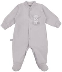 EEVI Plüss hosszú ujjú rugdalozó - Szürke Bárány hímzéssel 68