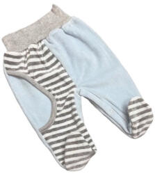 Eevi Plüss bébi nadrág - Kék/Szürke 68