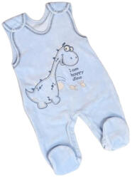 EEVI Plüss ujjatlan rugdalozó - Kék Dínós - 56