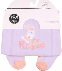 Yo Club! Pamut Harisnyanadrág - Lila Nyuszi "My Little Princess" 68/74