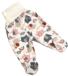 Gólyahír Pamut Pocaknadrág - Fehér/Rózsaszín Elefántos 50