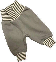 Rikidor Bébi Pamut Pocak Nadrág - Khaki/Barna Csíkos Passzéval 56