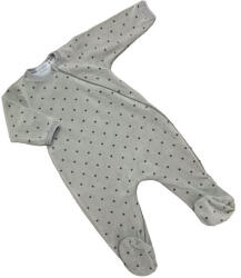 Wikids Plüss Hosszú Ujjú Rugdalózó - Szürke/Szürke Csillagos 68