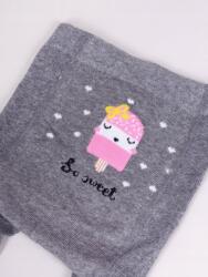 Yo Club! Pamut Harisnyanadrág csúszásgátló talppal - Szürke Jégkrémes 92/98