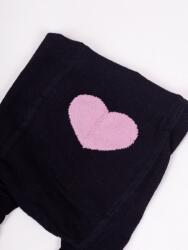 Yo Club! Pamut Harisnyanadrág csúszásgátló talppal - Kék/Rózsaszín Pöttyös Szívvel 56-62