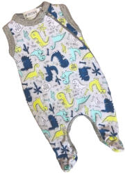 Wikids ujjatlan pamut rugi - Szürke Dinós - 44