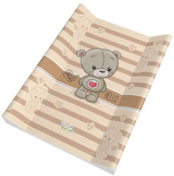 Babastar merev pelenkázólap 50x70cm - Hello Maci szivecskével - Drapp