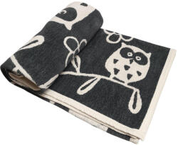 Klippan Biopamut gyermekpléd 90x10 cm - Szürke Bagoly