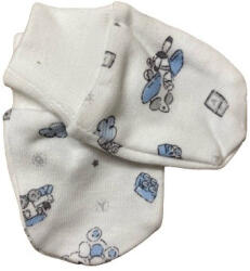 Wikids Karmolás Elleni Pamut Kesztyű - Fehér/Kék Jákékok