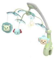 Baby Mix Műanyag Forgó-Zenélő Kivetítővel - Zöld