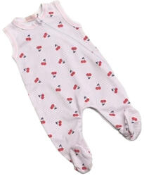 Wikids ujjatlan pamut rugi - Rózsaszín/ Fehér Cseresznyés 56-os