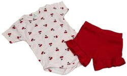 Dalma 2 részes nyári szett - Fehér/Rózsaszín/Piros Cseresznyés 80