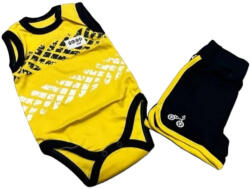 Ewa 2 részes nyári szett - Mustár sárga/Kék 68