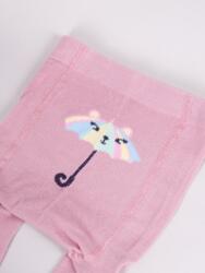 Yo Club! Yo Cub! Pamut Harisnyanadrág csúszásgátló talppal - Mályva Esernyős 92/98