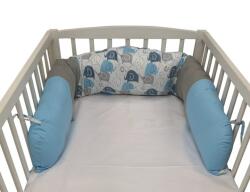 Wikids Ágyrácsvédő - Kék elefántos