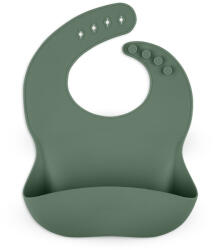 Petite&mars Szilikon előke Take&Match Misty Green 6m+ - bebibolt