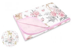Babastar BS Pamut Kétoldalas Babapléd 75x100 cm - Rózsaszín Őzikés