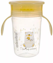 AKUKU Csöpögésmentes 360° fokos itatópohár - "I Love my Mummy" sárga