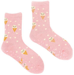 Yoclub Yo Club ABS Csúszásgátlós Zokni 17/19 - Rózsaszín Fagyis