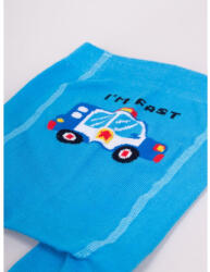 Yo Club! Pamut Harisnyanadrág csúszásgátlós - Kék Rendőrautós 68/74