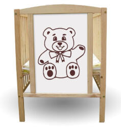 Bobas Bajka emelhető magasságú fenyő kiságy 60x120cm - Integető Maci