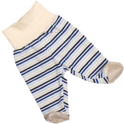 Oscar Plüss bébi nadrág - Kék-Bézs csíkos 74