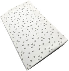 Vaganza Pamut Gumis Stretch Lepedő Mintás 60x120cm / 70x140cm - Szürke Szivecskés