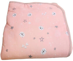 Wikids Töltött Pamut takaró - Rózsaszín/Szürke macis 65x90 cm