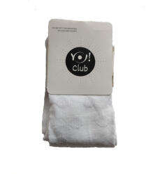 Yo Club! Pamut Harisnyanadrág - Fehér anyagában pöttyös 92/98