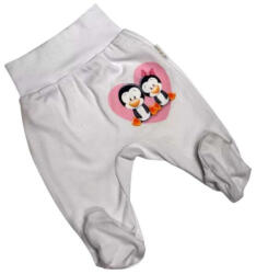 Babastar Pamut pocaknadrág mintával 56 - Fehér Pingvinpár