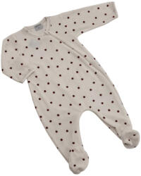 Wikids Plüss Hosszú Ujjú Rugdalózó - Fehér/Piros Katicás 68