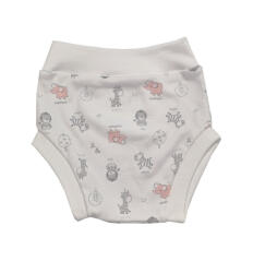 Wikids pamut pelus nadrág - Rózsaszín-szürke szafaris - 74