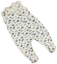 Wikids ujjatlan cipzáros pamut rugi - Fehér Krém Autós 86