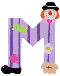 Sevi bohócos fa betű "M" - Lila (KIÁRUSÍTÁS)