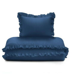 Maya Moo Pamut ágyneműhuzat 90x120cm fodros - Denim