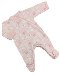 Wikids Hosszú ujjú cipzáros pamut rugi - Rózsaszín Nyuszis - 86