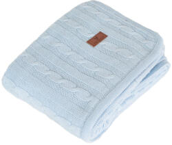 Moni Sherpy 2 oldalas Kötött Takaró - 75x100 cm - Kék