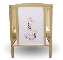 Bobas Bajka emelhető magasságú fenyő kiságy 60x120cm - Zsiráf