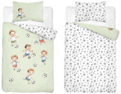 Maya Moo Gyerek pamut ágyneműhuzat 100x135cm - Kis Focisták zöld