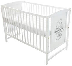 Bobas Bajka emelhető magasságú fenyő kiságy 60x120cm - Best Friend's Fehér